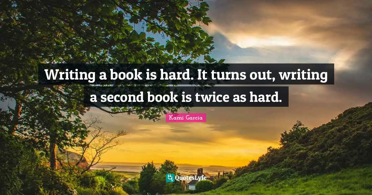 Writing a book is hard. It turns out, writing a second book is twice as hard.