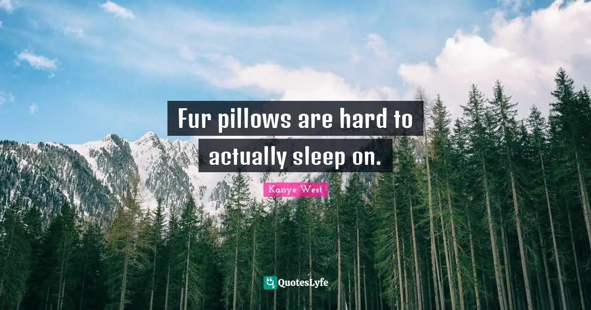 Fur pillows are hard to actually sleep on.