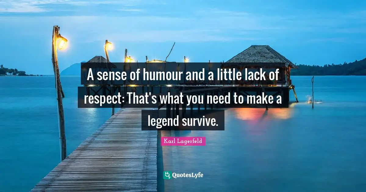 A sense of humour and a little lack of respect: That's what you need to make a legend survive.