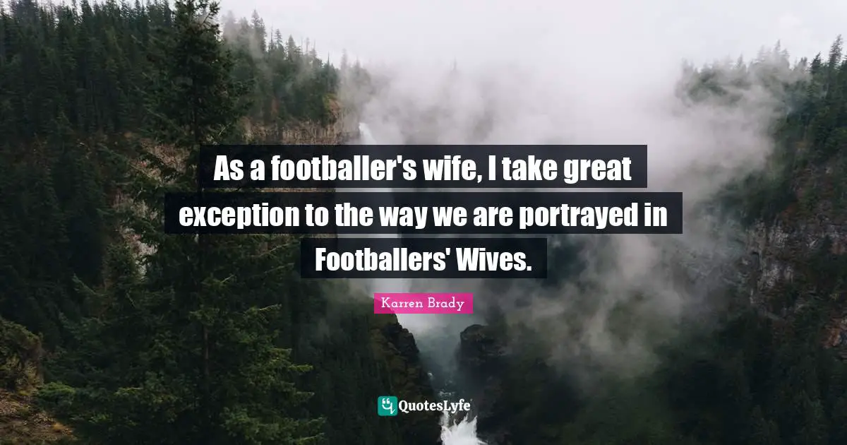 As a footballer's wife, I take great exception to the way we are portrayed in Footballers' Wives.
