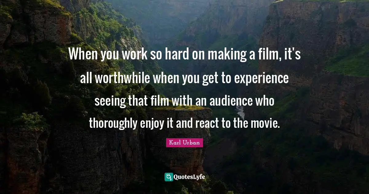 When you work so hard on making a film, it's all worthwhile when you get to experience seeing that film with an audience who thoroughly enjoy it and react to the movie.
