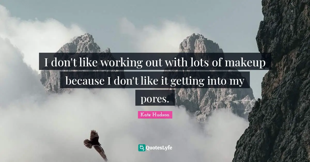 I don't like working out with lots of makeup because I don't like it getting into my pores.