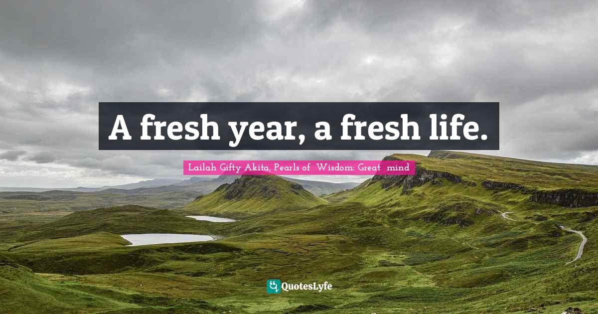 New Year S Resolutions Quotes: "A fresh year, a fresh life."