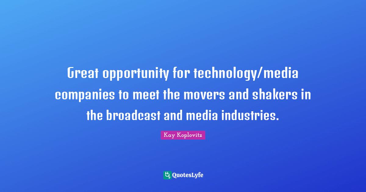 Great opportunity for technology/media companies to meet the movers and shakers in the broadcast and media industries.