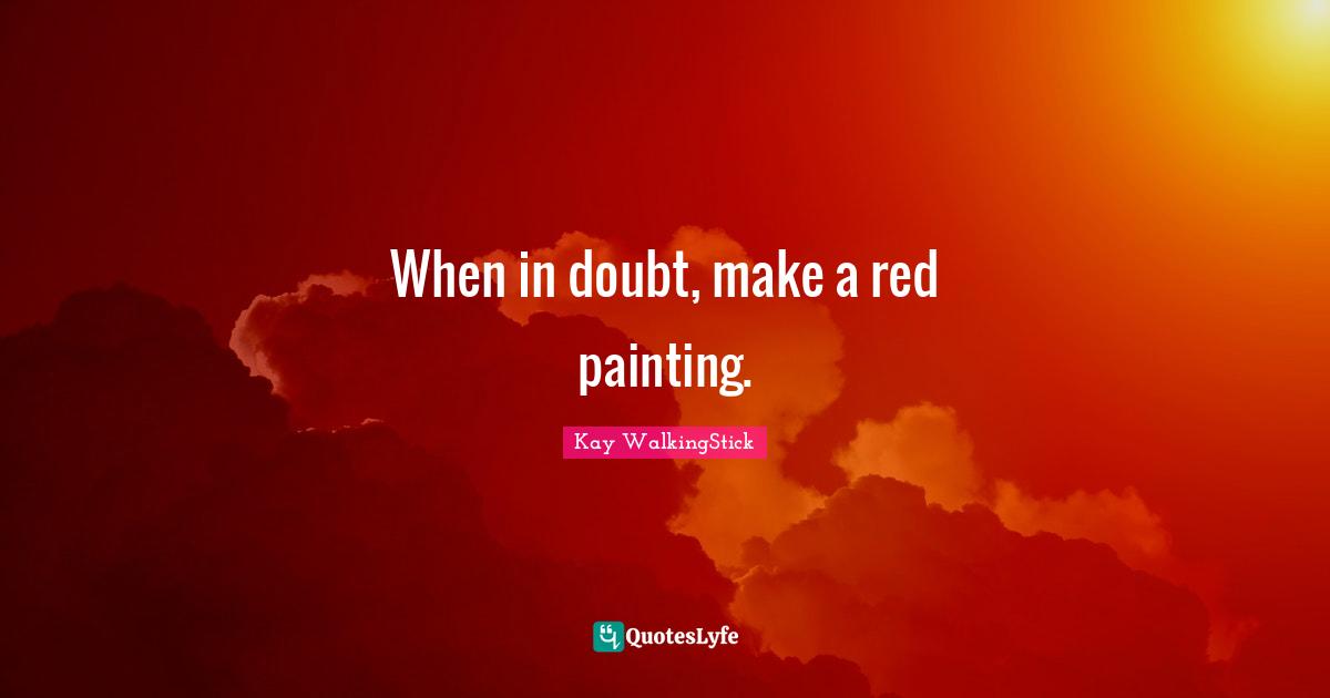 When in doubt, make a red painting.