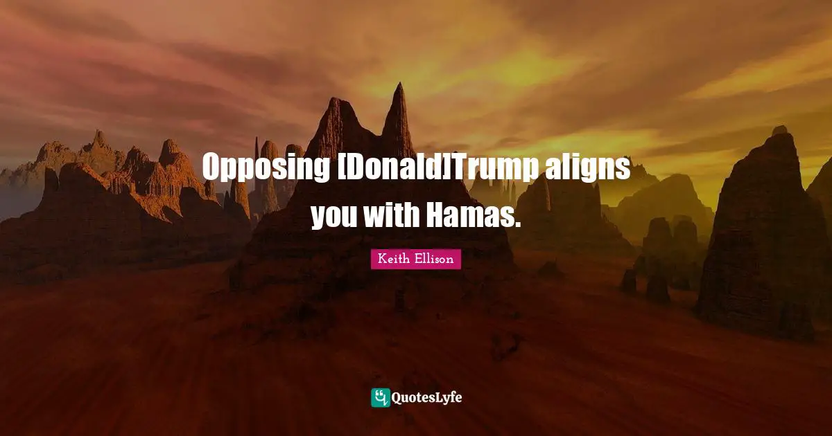 Opposing [Donald]Trump aligns you with Hamas.