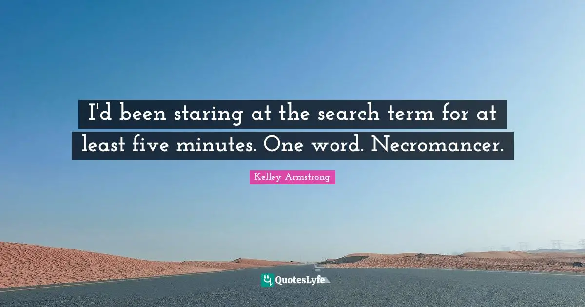 I'd been staring at the search term for at least five minutes. One word. Necromancer.