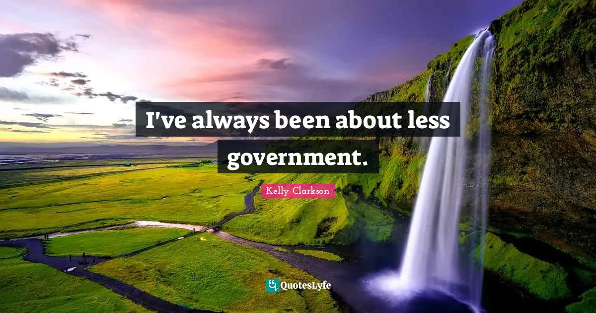 I've always been about less government.