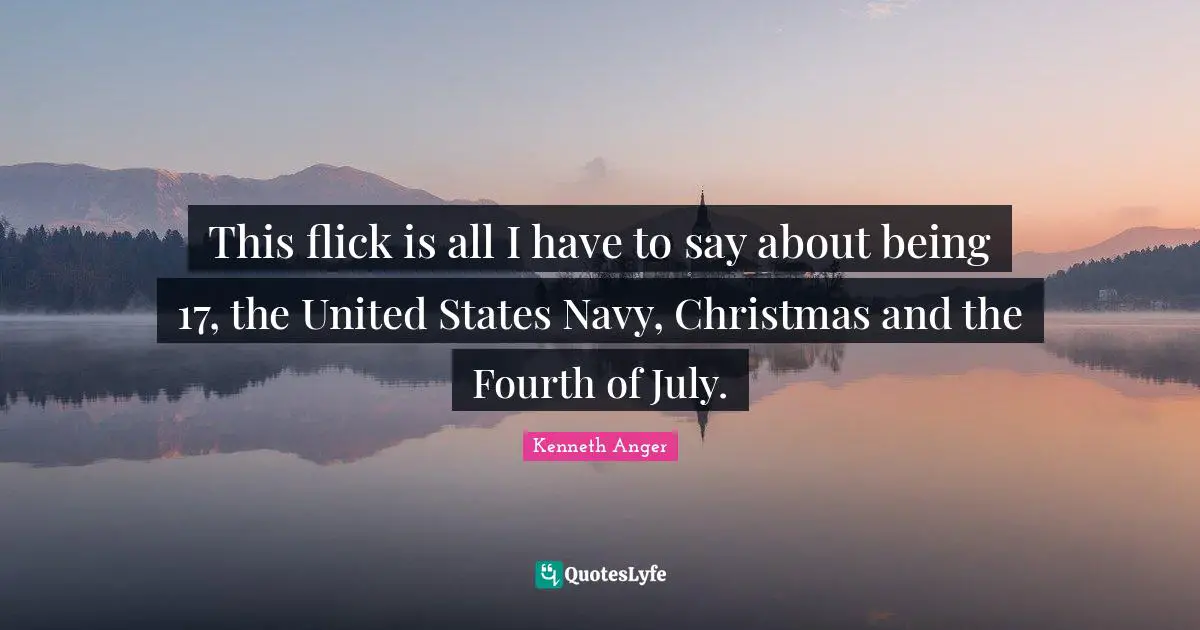 This flick is all I have to say about being 17, the United States Navy, Christmas and the Fourth of July.