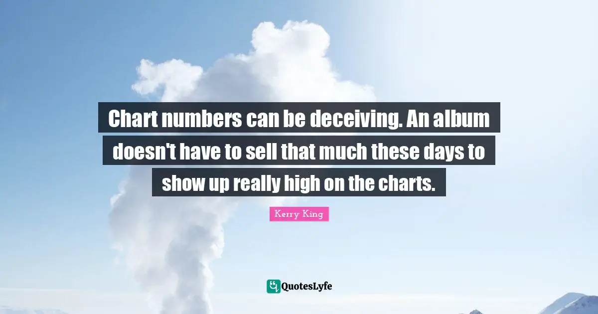 Chart numbers can be deceiving. An album doesn't have to sell that much these days to show up really high on the charts.