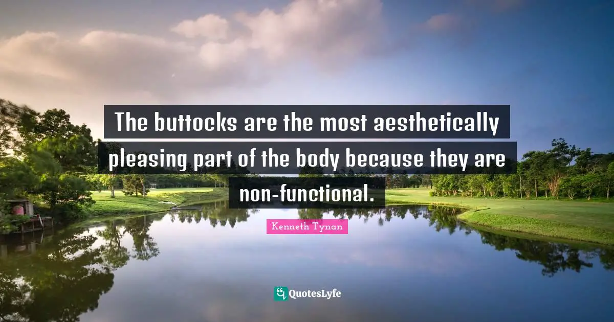 The buttocks are the most aesthetically pleasing part of the body because they are non-functional.