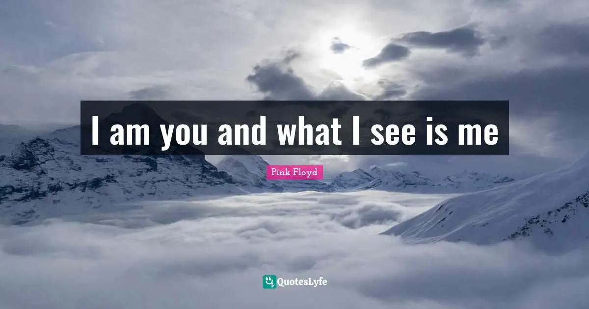 I am you and what I see is me