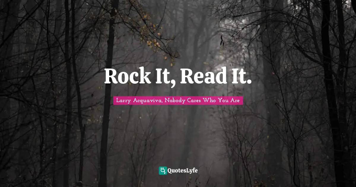 Rock It, Read It.