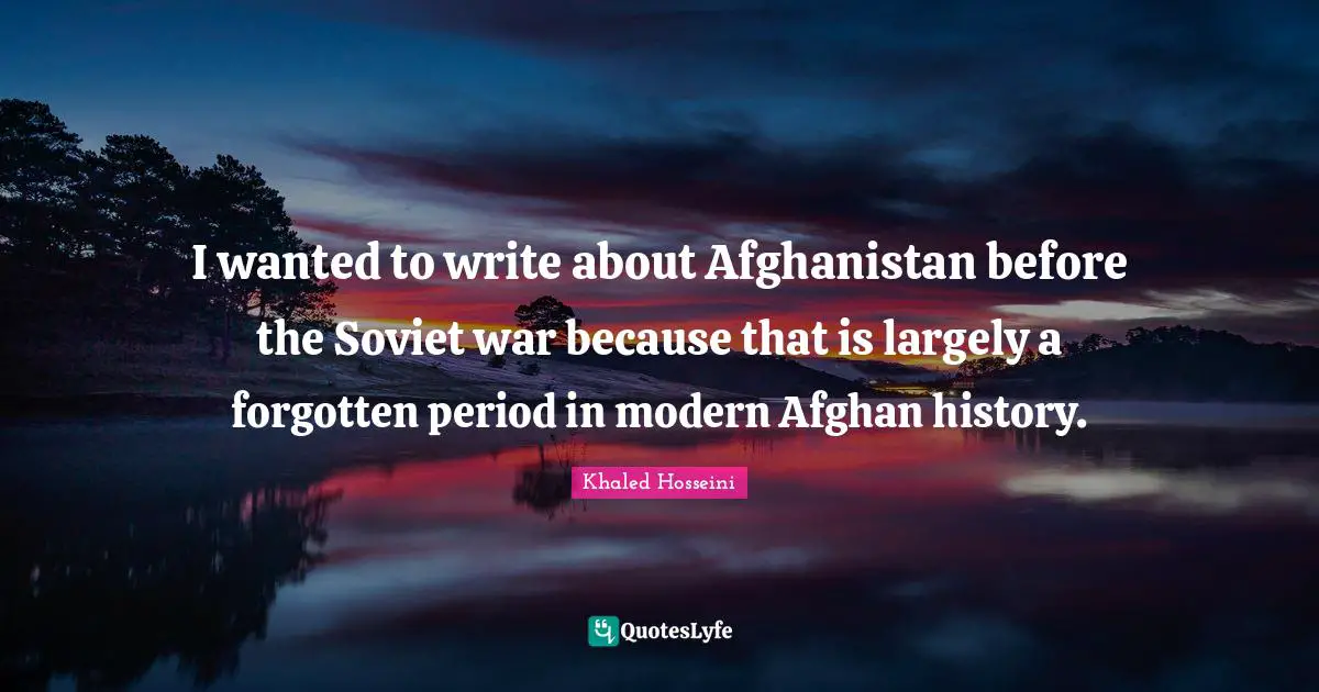 I wanted to write about Afghanistan before the Soviet war because that is largely a forgotten period in modern Afghan history.