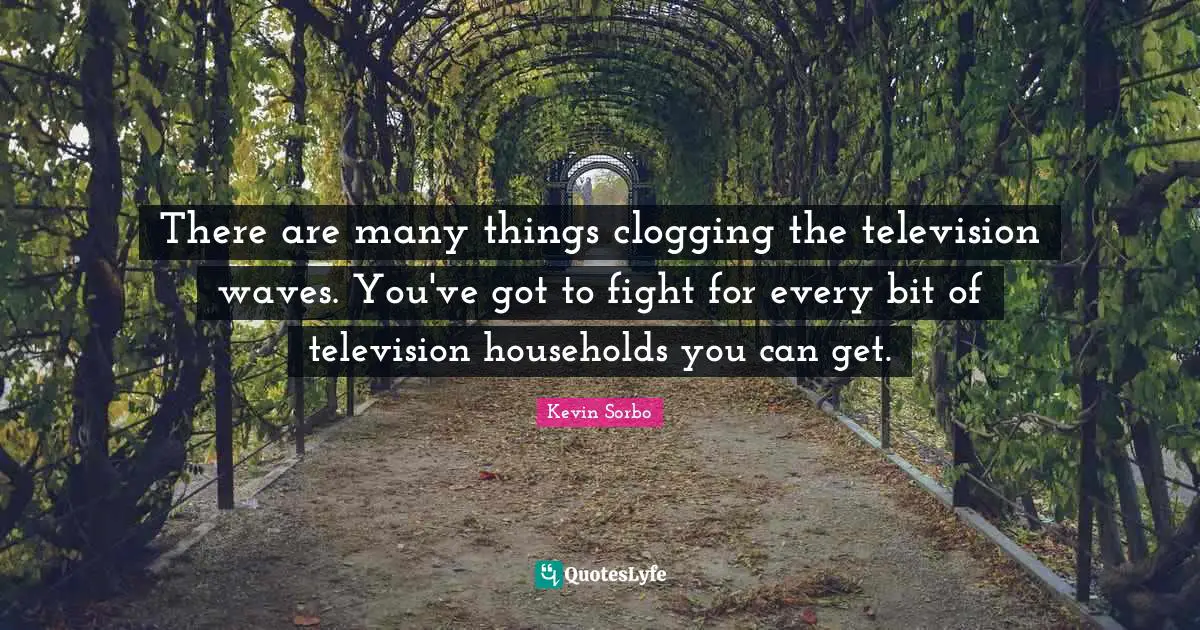 There are many things clogging the television waves. You've got to fight for every bit of television households you can get.