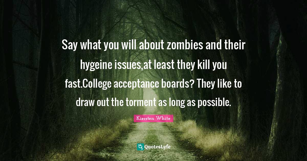 Say what you will about zombies and their hygeine issues,at least they