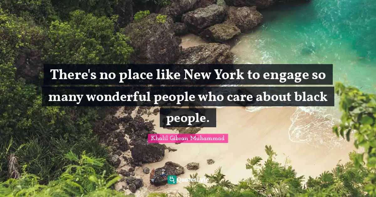 There's no place like New York to engage so many wonderful people who care about black people.