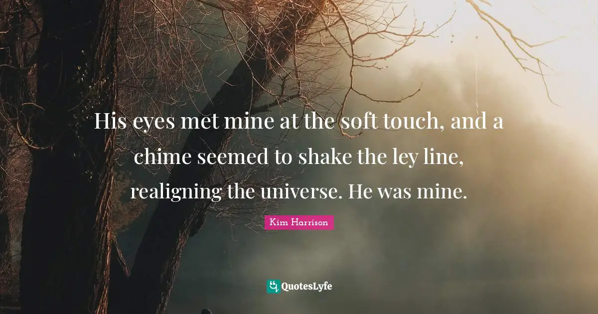 His eyes met mine at the soft touch, and a chime seemed to shake the ley line, realigning the universe. He was mine.