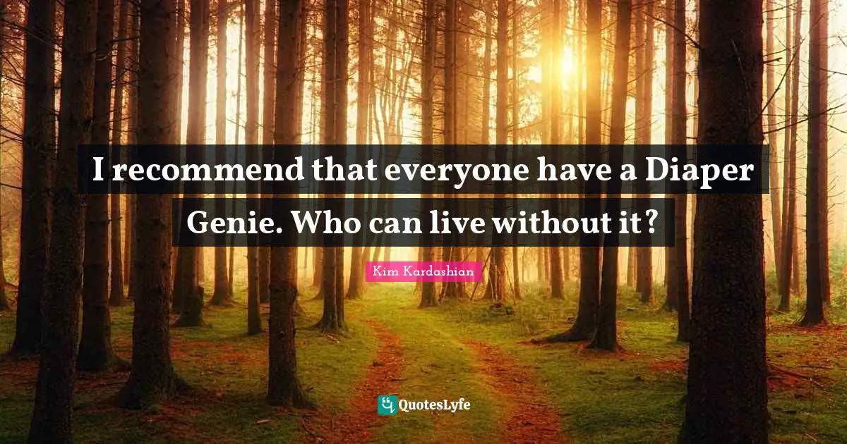 I recommend that everyone have a Diaper Genie. Who can live without it?