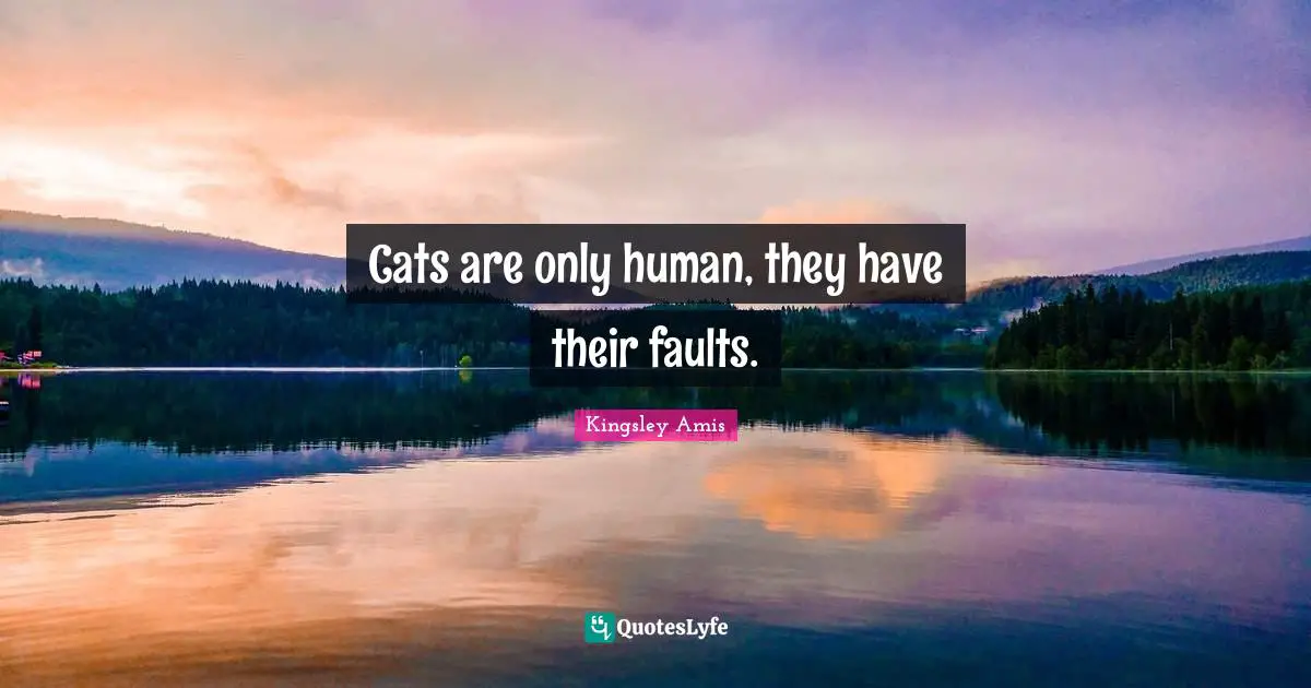 Cats are only human, they have their faults.