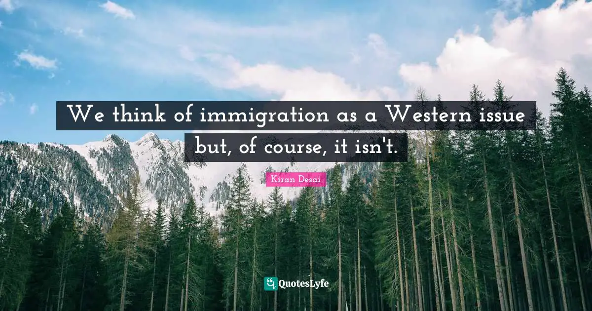 We think of immigration as a Western issue but, of course, it isn't.