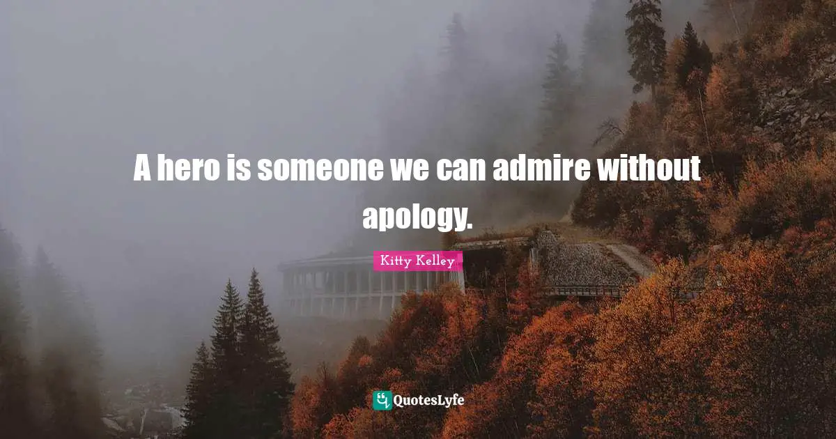 A hero is someone we can admire without apology.