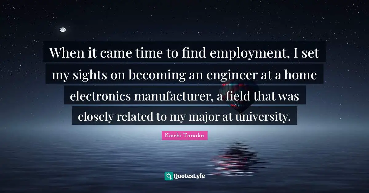 When it came time to find employment, I set my sights on becoming an engineer at a home electronics manufacturer, a field that was closely related to my major at university.