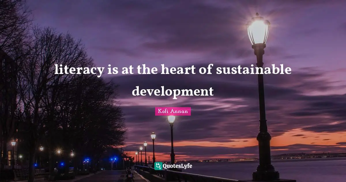 literacy is at the heart of sustainable development
