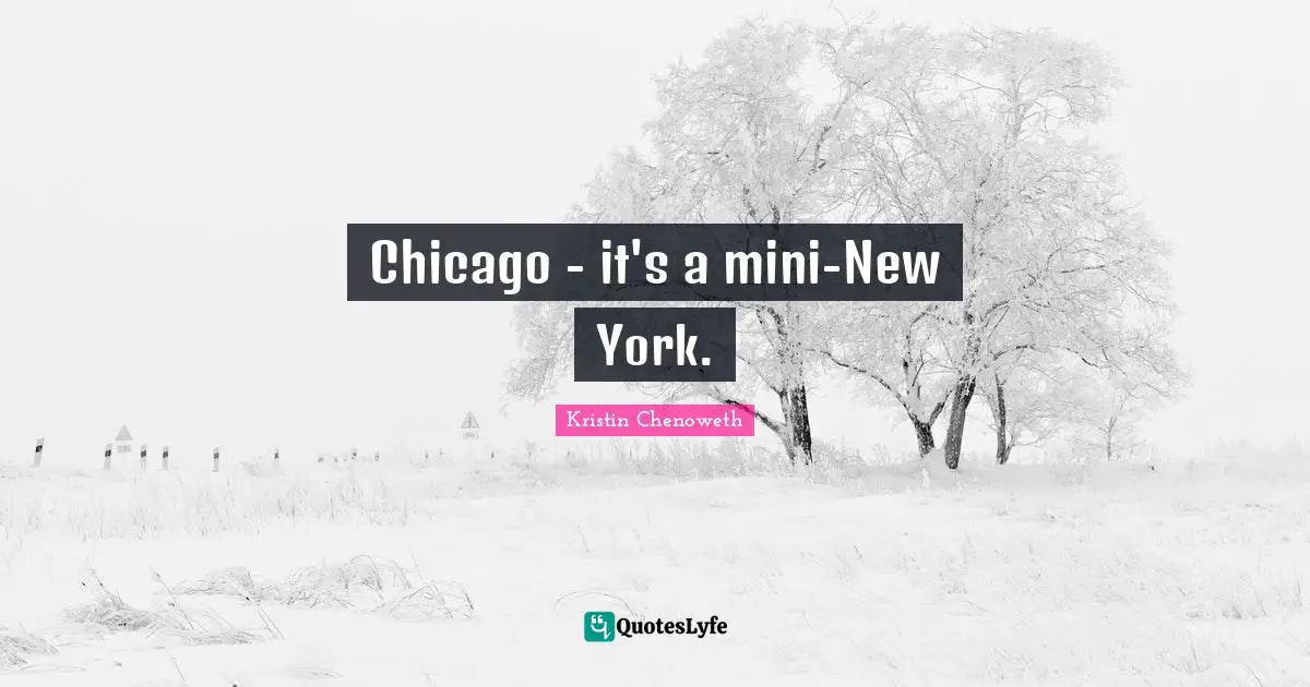 Chicago - it's a mini-New York.
