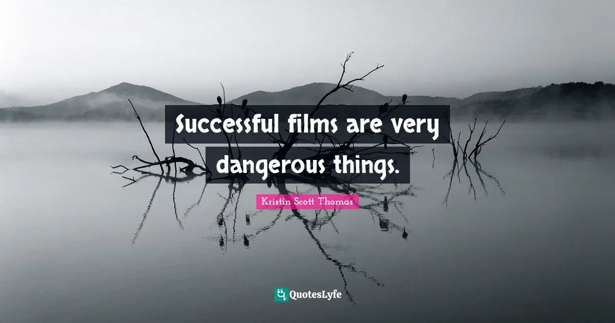 Successful films are very dangerous things.