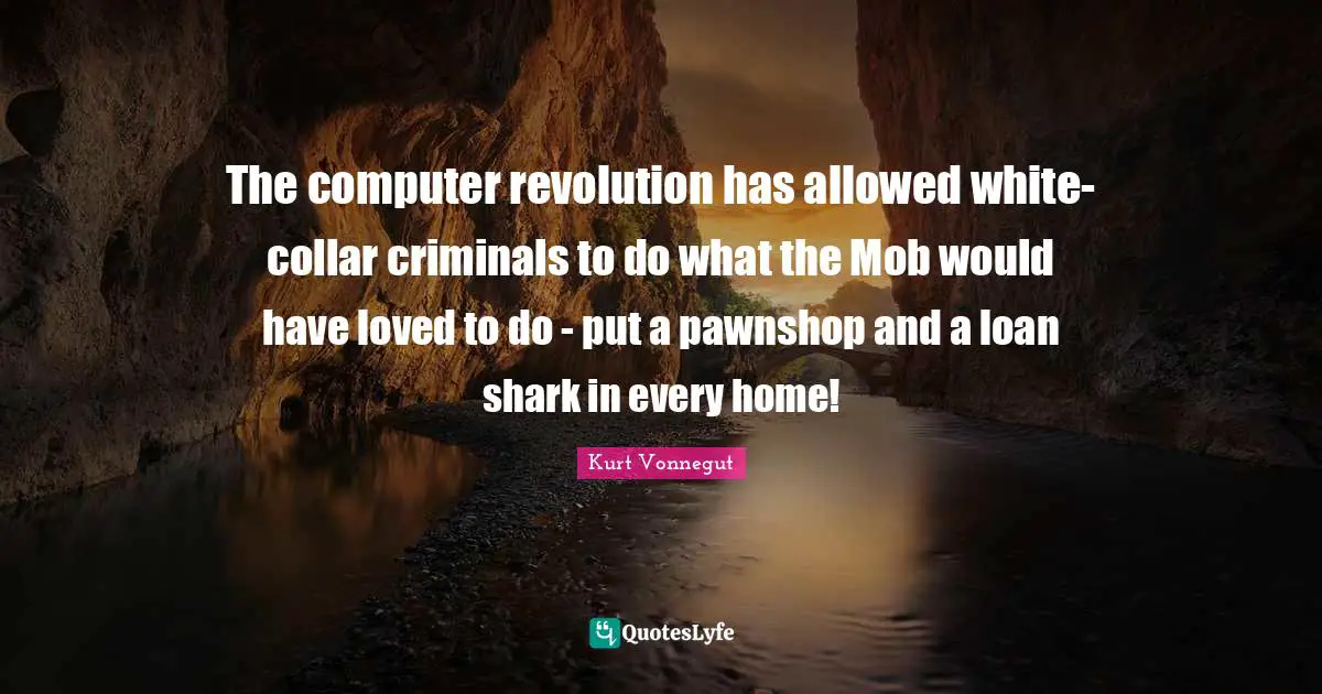 The computer revolution has allowed white-collar criminals to do what the Mob would have loved to do - put a pawnshop and a loan shark in every home!