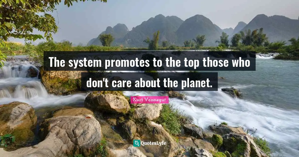 The system promotes to the top those who don't care about the planet.
