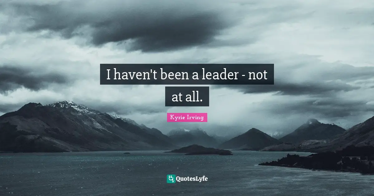 Havens Quotes: "I haven't been a leader - not at all."