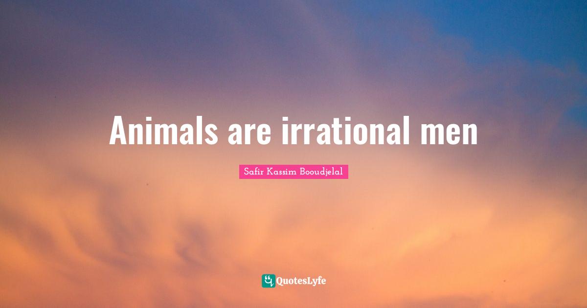 Animals are irrational men