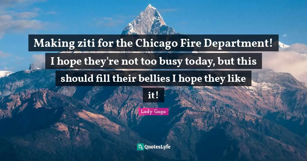 Making ziti for the Chicago Fire Department! I hope they're not too busy today, but this should fill their bellies I hope they like it!