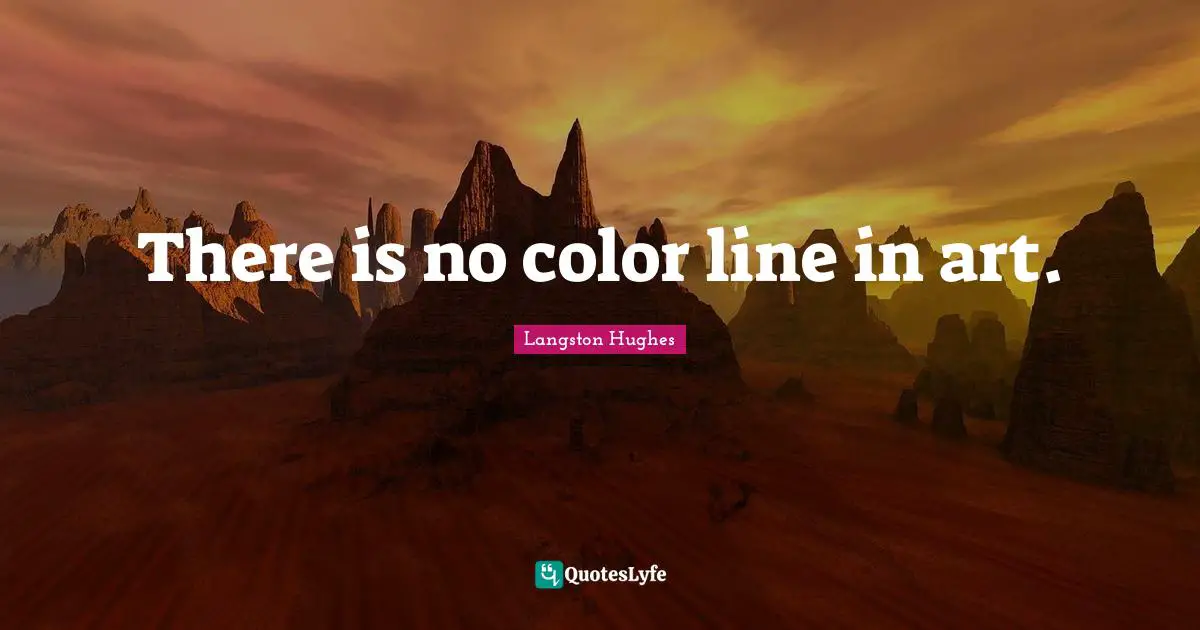There is no color line in art.