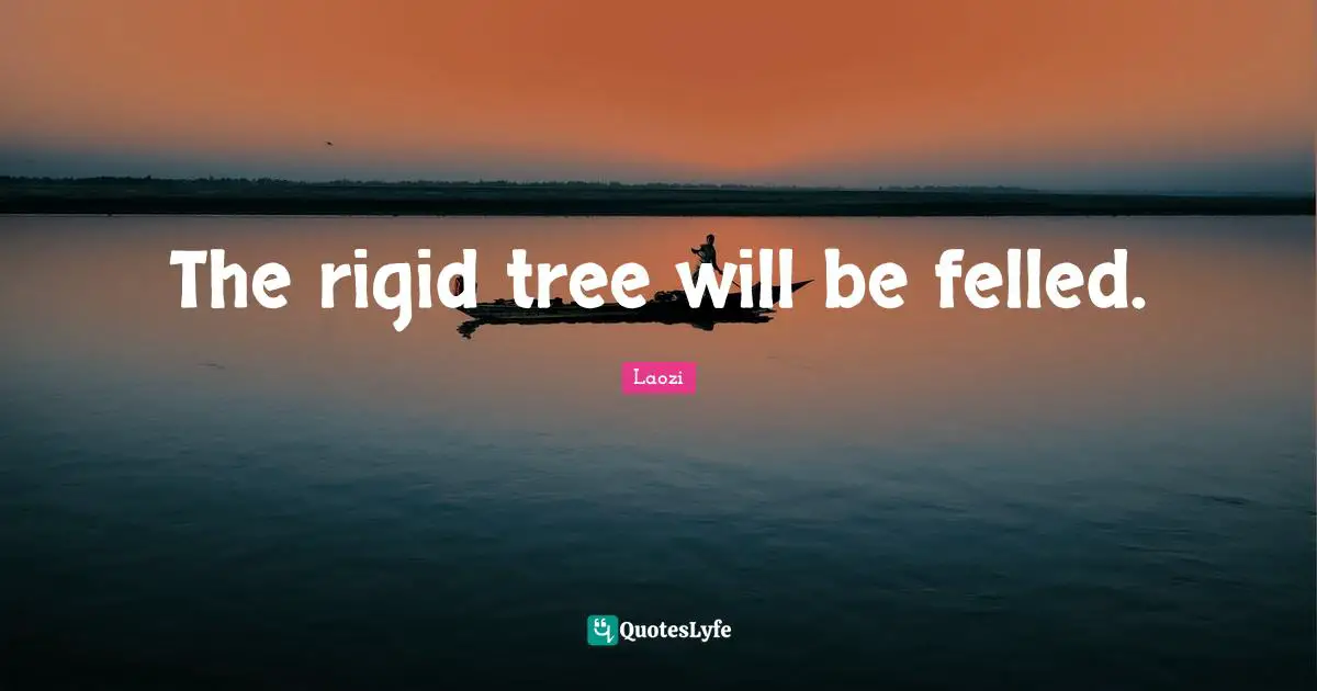The rigid tree will be felled.