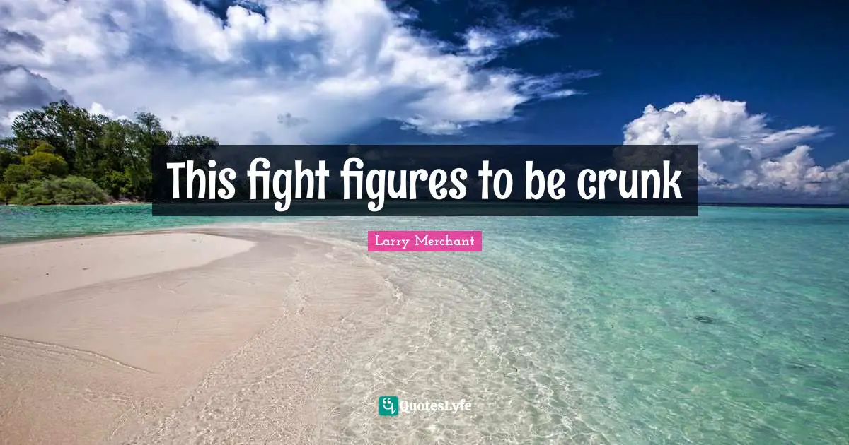 This fight figures to be crunk