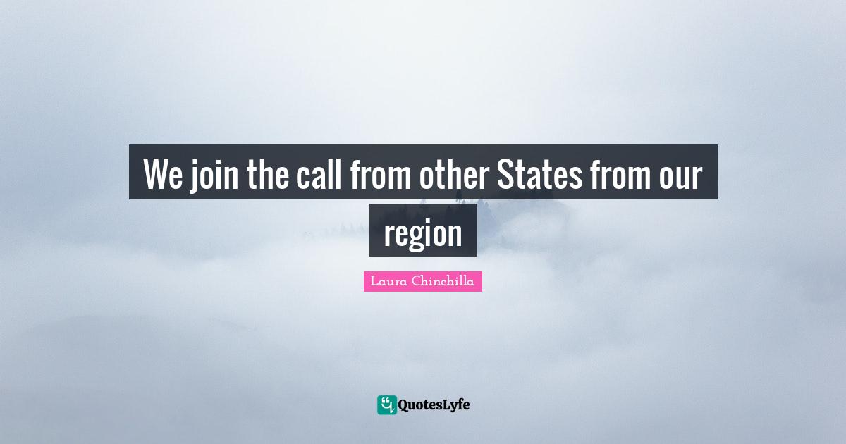 We join the call from other States from our region
