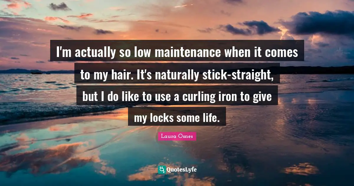 I'm actually so low maintenance when it comes to my hair. It's naturally stick-straight, but I do like to use a curling iron to give my locks some life.