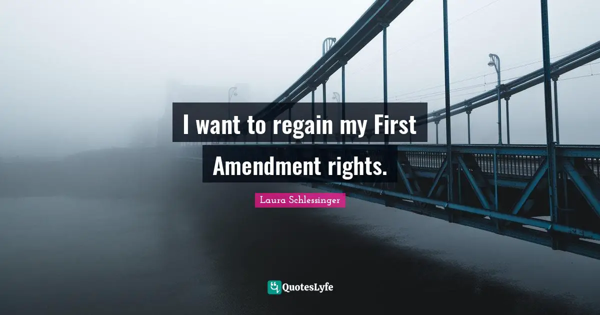 I want to regain my First Amendment rights.