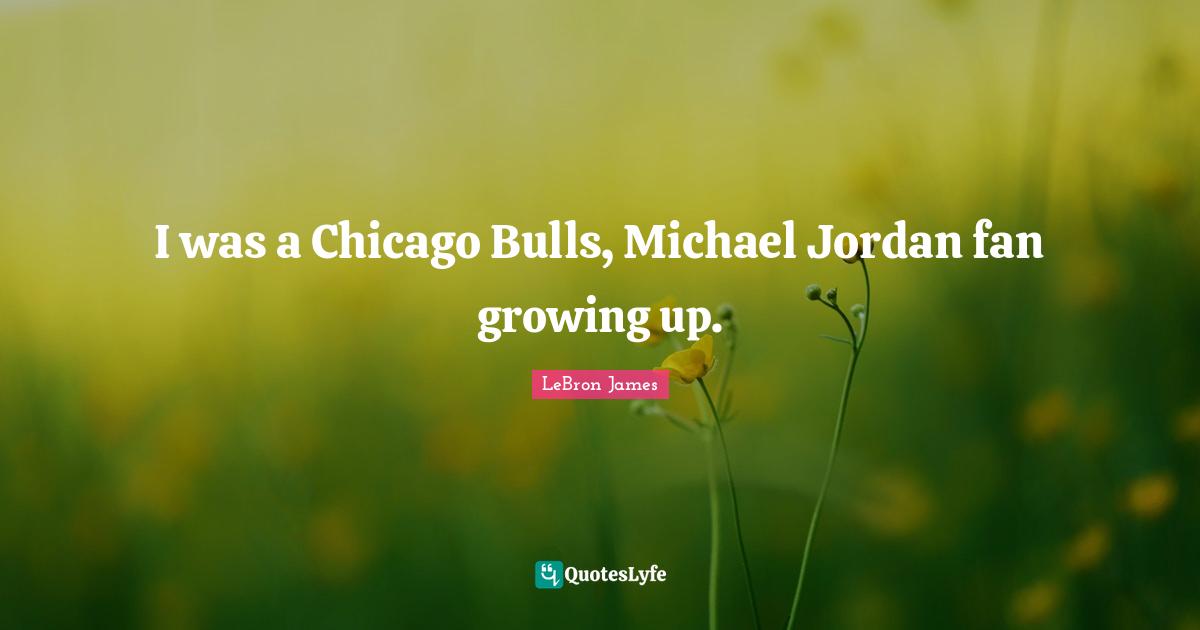 I was a Chicago Bulls, Michael Jordan fan growing up.