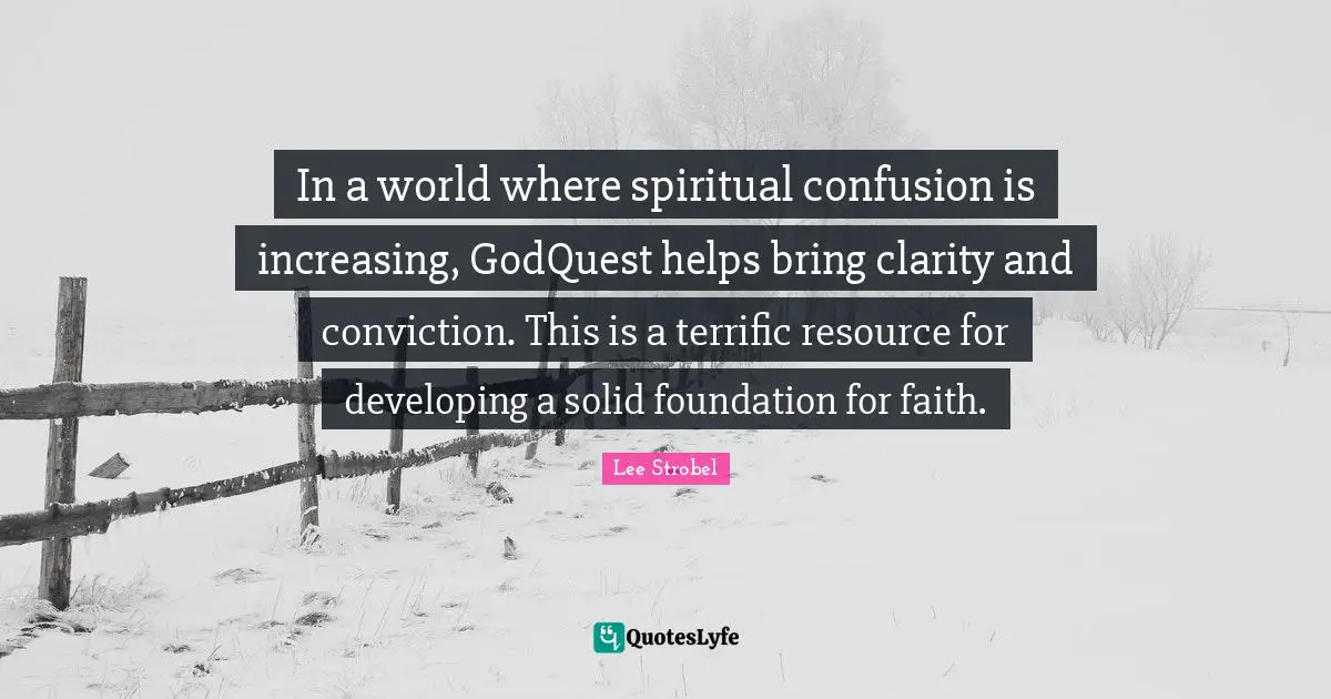 In a world where spiritual confusion is increasing, GodQuest helps bring clarity and conviction. This is a terrific resource for developing a solid foundation for faith.