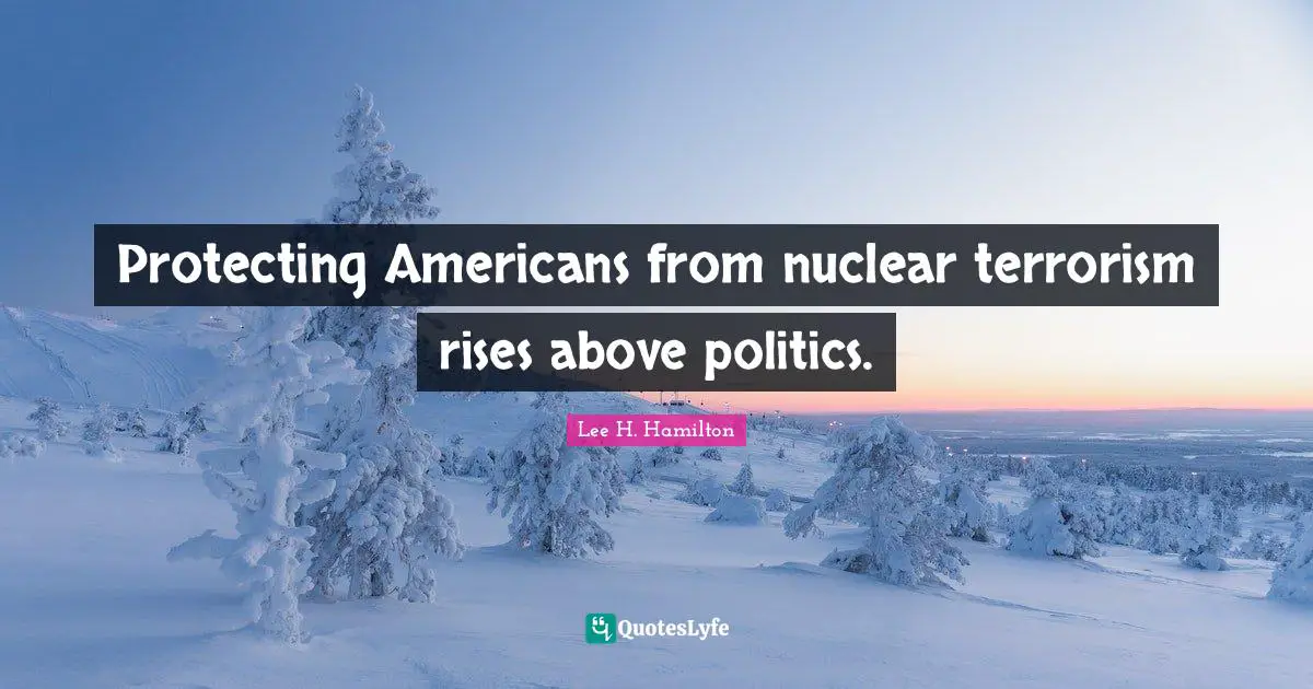 Protecting Americans from nuclear terrorism rises above politics.