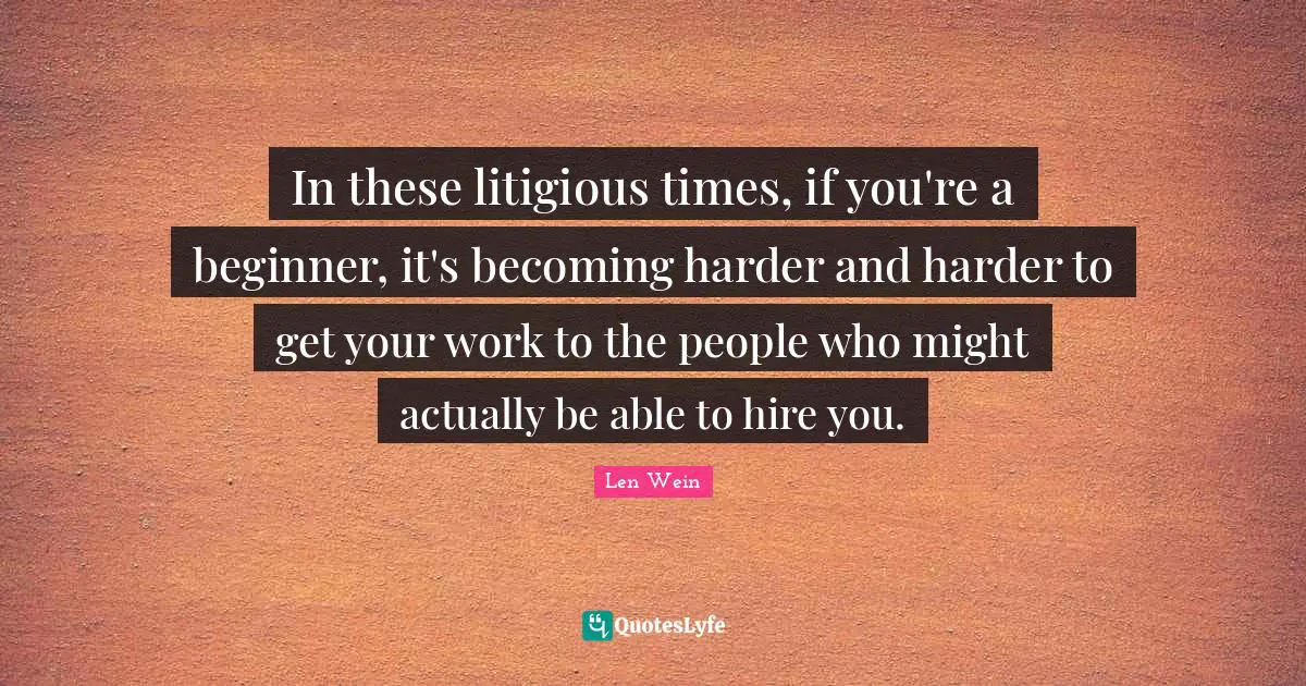 In these litigious times, if you're a beginner, it's becoming harder and harder to get your work to the people who might actually be able to hire you.