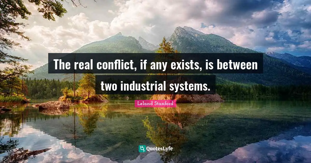 The real conflict, if any exists, is between two industrial systems.