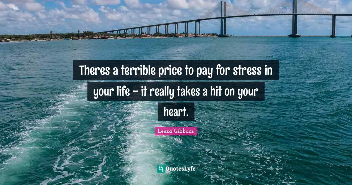 Theres a terrible price to pay for stress in your life - it really takes a hit on your heart.