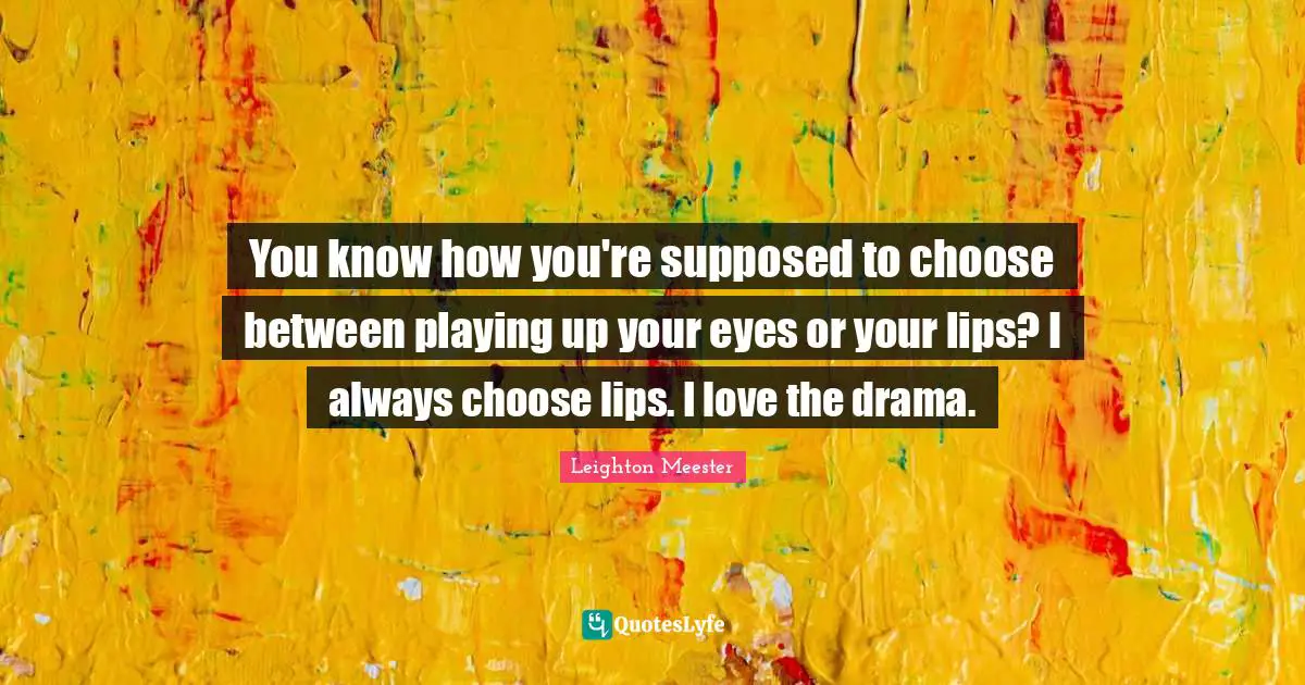 You know how you're supposed to choose between playing up your eyes or your lips? I always choose lips. I love the drama.