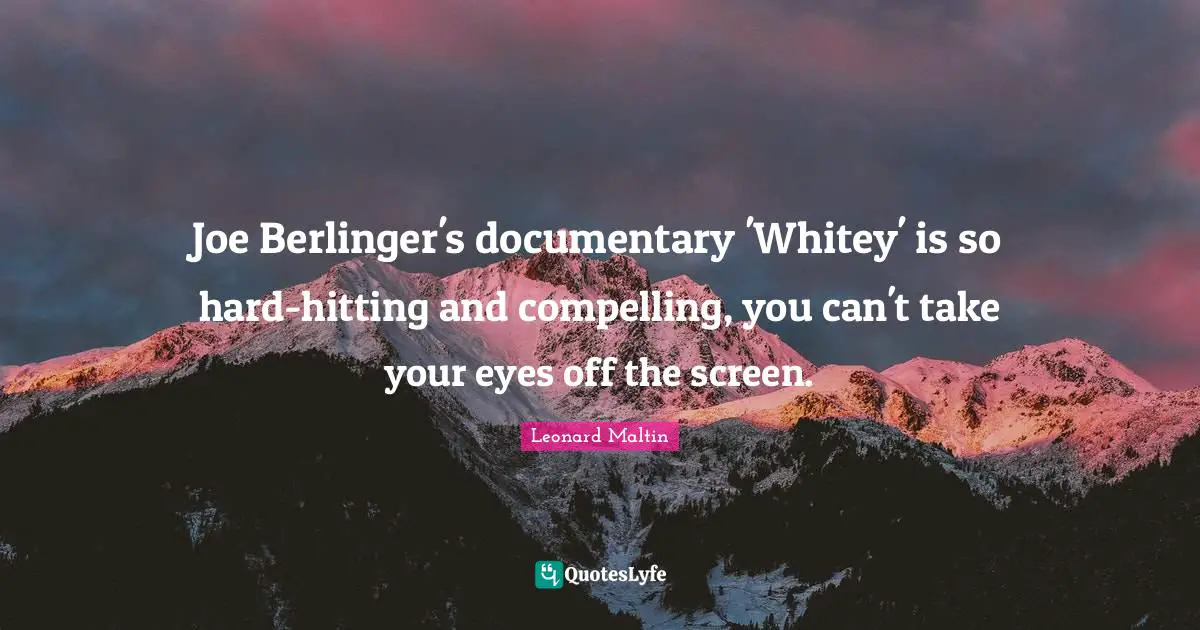 Joe Berlinger's documentary 'Whitey' is so hard-hitting and compelling, you can't take your eyes off the screen.