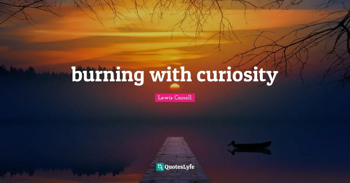 burning with curiosity